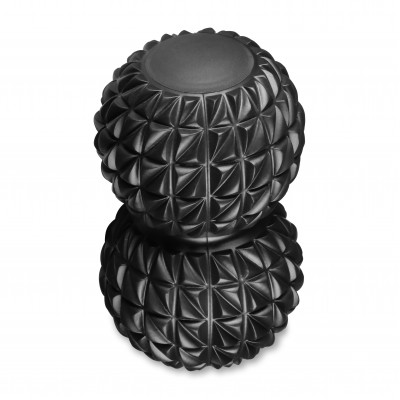 Мячик массажный двойной для йоги INDIGO IN269 18*10 см Черный