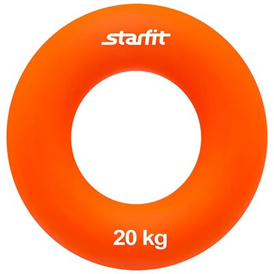 Эспандер кистевой ES-403 "Кольцо", диаметр 7 см, 20 кг, оранжевый