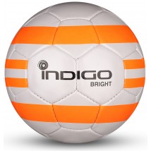 Мяч футбольный №5 INDIGO BRIGHT тренировочный (PU 1.2 мм) IN024 Серо-оранжевый