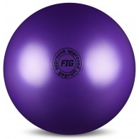 Мяч для художественной гимнастики силикон FIG Металлик 420 г AB2801 19 см Фиолетовый