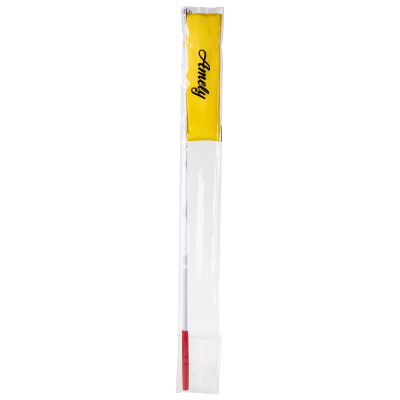 Лента для художественной гимнастики AGR-301 4м, с палочкой 46 см, желтый