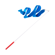 Лента для художественной гимнастики AGR-201 6м, с палочкой 56 см, голубой