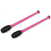 Булавы для художественной гимнастики вставляющиеся INDIGO IN017 36 см Розово-черный