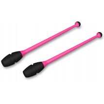 Булавы для художественной гимнастики вставляющиеся INDIGO IN017 36 см Розово-черный