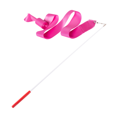 Лента для художественной гимнастики AGR-301 6м, с палочкой 56 см, розовый