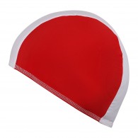Шапочка для плавания ткань LUCRA SM комбинированная SM-088 Бело-красный