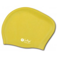 Шапочка для плавания силиконовая длинные волосы INDIGO 806 SC Желтый