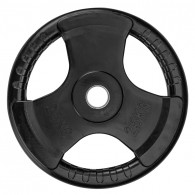Набор черных обрезиненных дисков с 3-мя хватами Voitto 25 кг (2 шт)